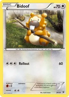 Kalos Starter Set Bidoof Pokémon card